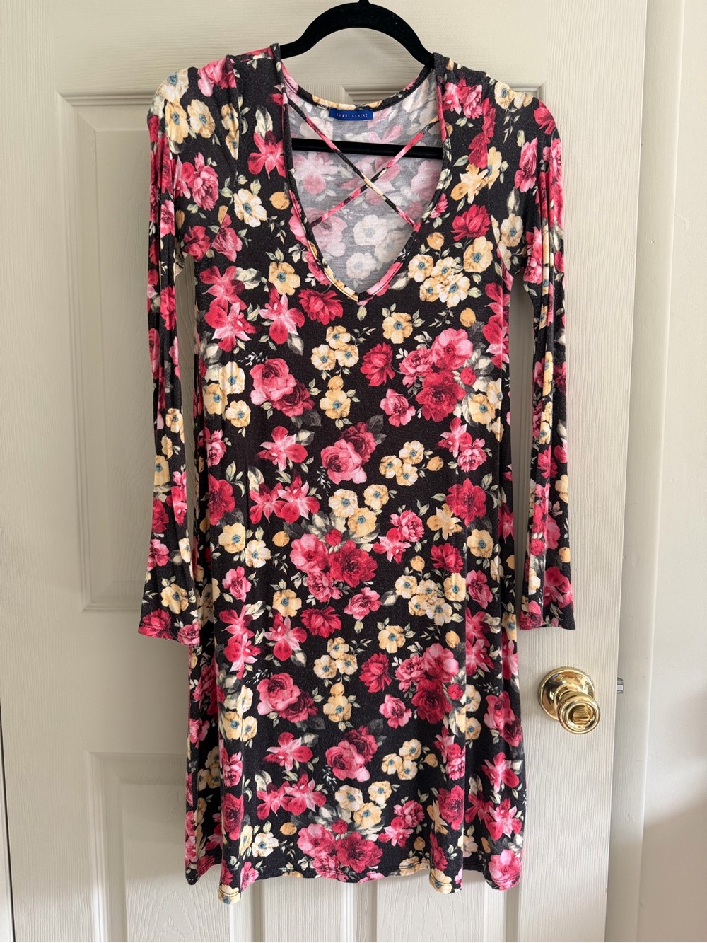 Vintage Sweet Claire Long Sleeve Floral Dress